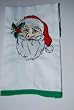 Embroidered Baby Bib - Santa Face Christmas Colors