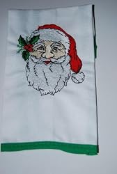 Embroidered Baby Bib - Santa Face Christmas Colors