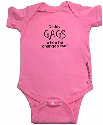 WICKED COOL BABY Baby's Daddy Gags when he changes me onesie newborn raspberry
