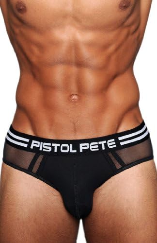 Pistol Pete PP-JC321-141-Tease -Sexy Sporty Jock with See Thru Sides and Contoured Pouch-Black -Extra Large