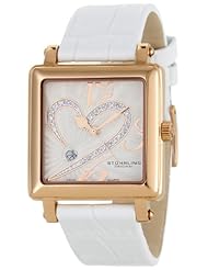 Stuhrling Original Womens 253XL.1145P2 Amour Aphrodite Courtly Passion Swiss Quartz Diamond Date White Watch