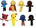 12 VooDoo Dolls - Party Favors - Cupcake Picks and Balloon