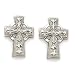 Sterling Silver 1/2 Engraved Celtic Cross Post Earrings