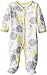 Calvin Klein Baby-Girls Newborn Yellow Gray Print Sleeper