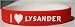 I Love Lysander Custom Wristband
