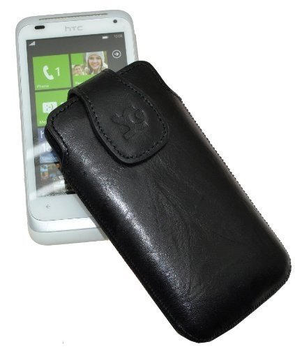 Suncase Ledertasche (Magnetverschluss) f&uuml;r HTC Radar wash-schwarz Preisvergleich