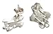 Sterling silver button earrings, 'Gordian title=