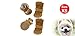 Water & Wood Brown Nonslip Rubber Sole Yorkie Dog Winter Shoes Boots 2 Pair XS