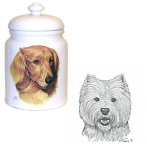 West Highland Terrier Cookie Jar, Porcelain by Rosalinde by