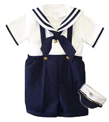 New Navy White Nautical Short Set with Hat 6M to 4T