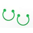 Anodized Titanium Horseshoe 10MM x 4MM Ball - green - Sold as a Pair