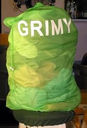 Laundry Bags Green Printed Phase -"Grimy" THREE BAGS "24" X 32"