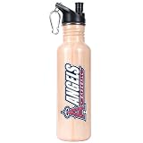 MLB Los Angeles Angels 26-Ounce Baseball Bat Stainless Steel Water Bottle with Pop-up Spout