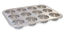 Gourmet Standard 12 Cup Stainless Steel Muffin Pan - BW40000