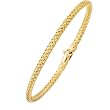 14K Yellow Gold Basket-Weave Bangle Bracelet - 7.25 inches