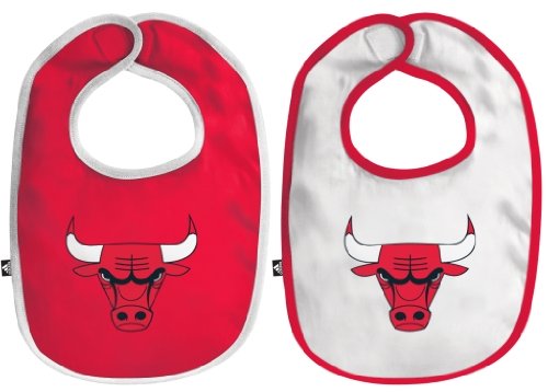 NBA Kids Chicago Bulls 2 Piece Team Bib Set - R21F9Cbu (Red, 0-3 Months)
