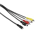 Hama Connecting Cable Sony AV Plug (10-pin) to 3 RCA (phono) + S-Video, 1.5m