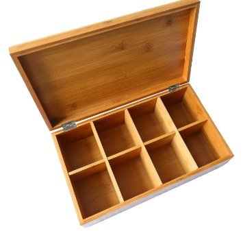 ESK Collection Bamboo Tea Box,Bamboo Lid