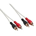 Cinch Kabel - 2x Cinch - Stecker / Stecker - wei� / gold 3m