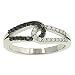 Pave & Black Diamond Interlocking Fashion Ring .25cttw
