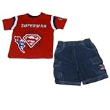 Superman Kids Denim Shorts and T-Shirt Set, 12 Months