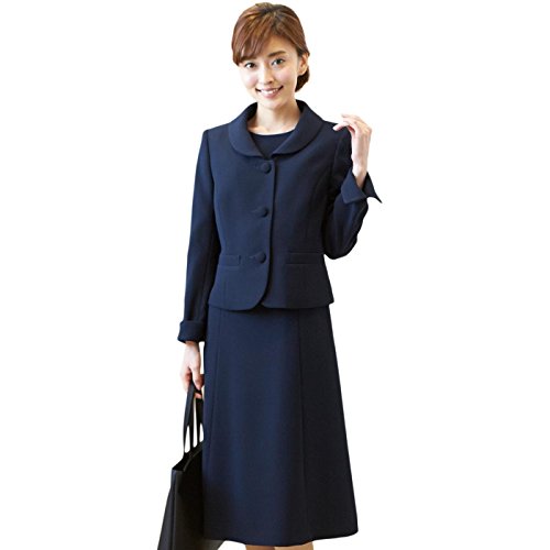 【B-GALLERY】ショールカラーJKお受験アンサンブル(160611424)[お受験スーツ 学校説明会 濃紺スーツ 面接]