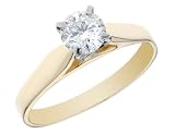 Diamond Engagement Ring 1/2 Carat (ctw) 14K Yellow Gold (Certified)