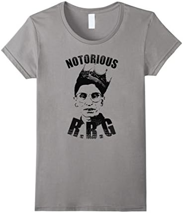 Women's Notorious RBG Ruth Bader Ginsburg T-Shirt Large Slate