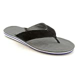 Kenneth Cole Reaction Brain Wave Open Toe Flip Flops Sandals Shoes Black Mens