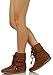 Soda Women's Tying Mukluk Faux Fur Suede Moccasin Ankle Boots