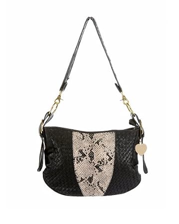 bebe.com Woven Snake Hobo