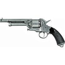 Le Mat Civil War Confederate Revolver with Antiqued Iron Grey Finish - Replica of Classic Combination Pistol / Shotgun Used by CSA Forces - Nice Replica Prop Gun