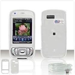 Hard Transparent Clear White Crystal (With Optional Swivel Belt Clip) For HTC TILT 8925 / TyTN II CASE COVER SNAP-ON