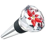 Swarovski Poinsettia Bottle Stopper
