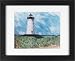 Marthas Vineyard Massachusetts Lighthouse - Nautical Ships Framed Art Print