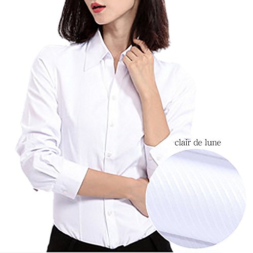 高水準のクオリティー！！好印象のシンプルカラーシャツ【全6色】ホワイト・ピンク・ラベンダー・ブルー・グレー・ブラックclair de lune(クレールドリュンヌ）S　M　L　XL　XXL