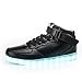 SanYes Women Men Unisex High Top USB Charging Light Up LED Shoes Flashing Sneakers