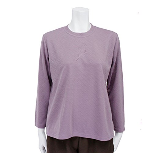 (ノーブランド品) シニア トレーナー Tシャツ 丸首 長袖