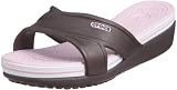 crocs Women's Crocband Wedge Sandal,Espresso/Bubblegum,7 M US