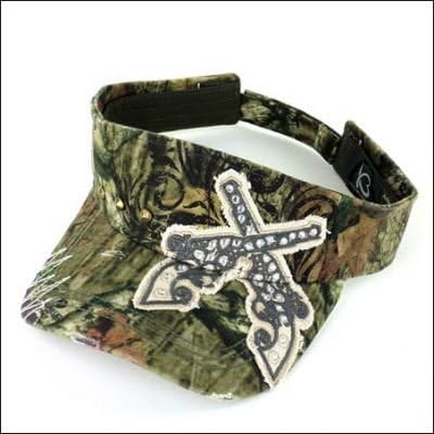 Womens Pistol Hat, Gun "Mossy Oak" Visor
