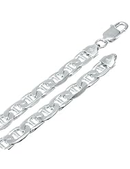 8MM Thick - Mariner Link Anchor Chain Necklace/Bracelet - Genuine .925 Solid Sterling Silver
