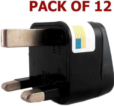 UN12-UHA USA to UK Pack of 12 - Convert Any plug to UK plug HIGHEST QUALITY Lifetime Warranty