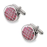 Round "Love" Grid Cufflinks