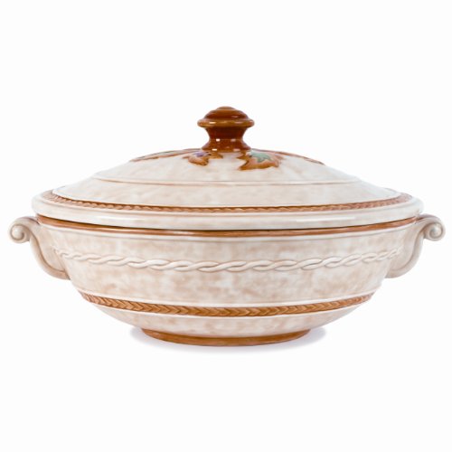 Fitz and Floyd Carissa Paisley 10-3/4-Inch Cov'D Vegetable Bowl