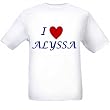 I LOVE ALYSSA - Name-series - White T-shirt