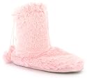 Kisses "Alaska" Ladies Soft Slipper Bootee - Pink