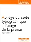 Abr�g� du code typographique � l'usag...