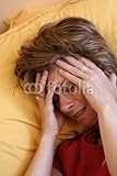 Wallmonkeys Peel and Stick Wall Decals - Woman in Bed with Migraine - 48