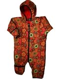 Outside Baby Girls Windproof Fleece Bunting Red Flower 18-24 Months