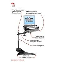 RAM Mounting Systems RAM-VB-138-SW1 No-Drill Vehicle Laptop Computer Mount for Toyota Tacoma (2005-Newer), and Toyota 4Runner (2003-Newer)